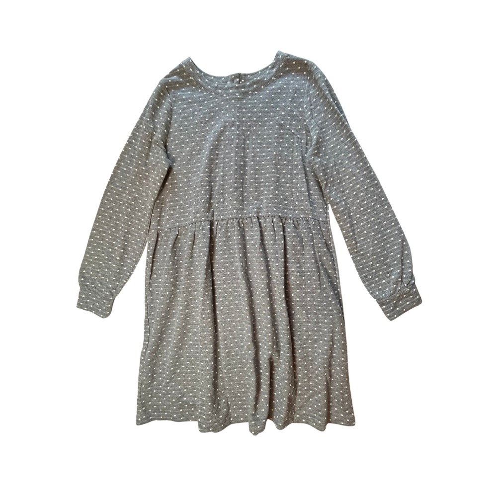 LOFT Dotted Stripe Sweater Dress M Button Swing Preppy Coastal Grandma Casual - Picture 11 of 14